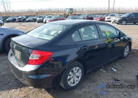 2012 Honda Civic Lx z USA, uszkodzony, nr VIN 19XFB2F5XCE345969